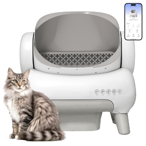 Open-Top Self Cleaning Cat Litter Box
