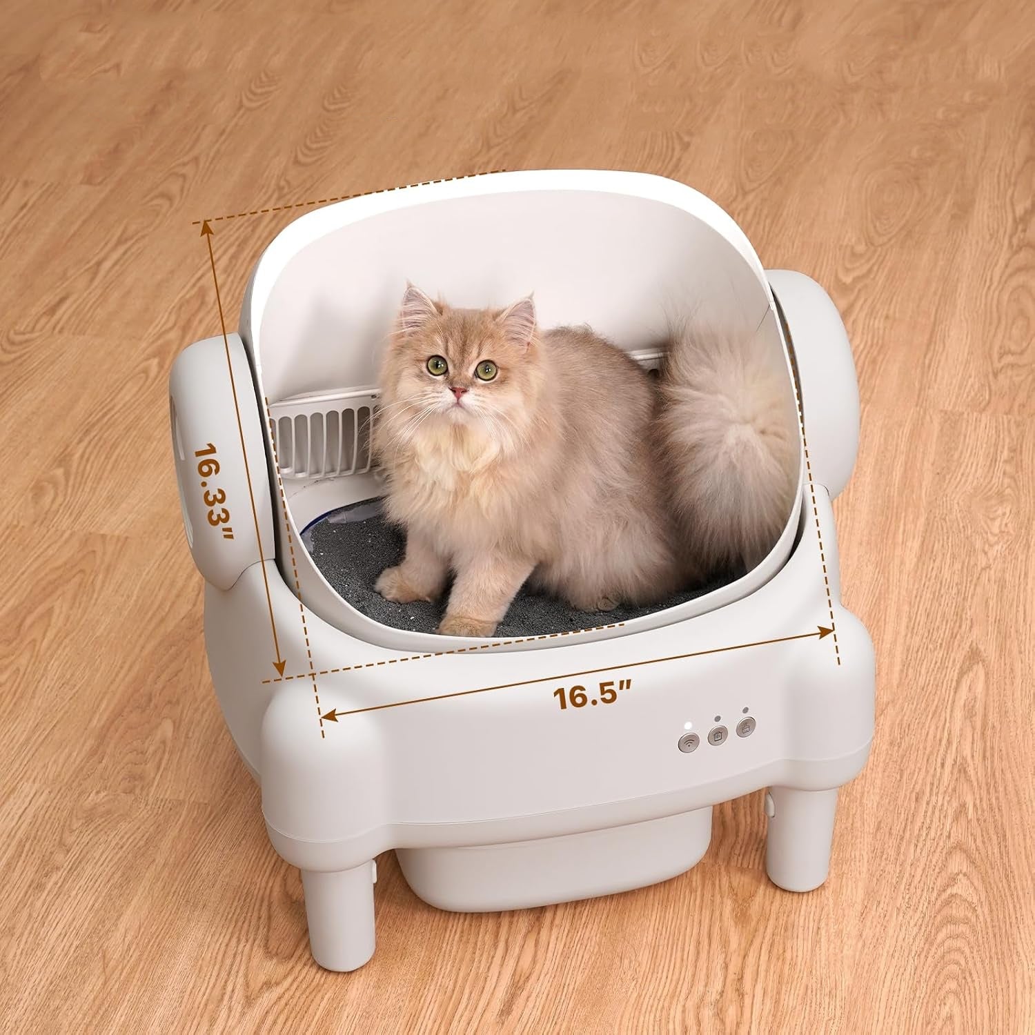 Open-Top Self Cleaning Cat Litter Box