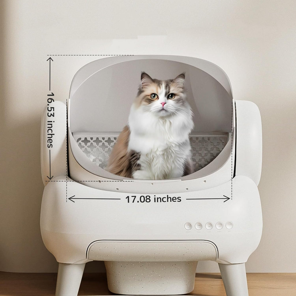 Open-Top Self Cleaning Cat Litter Box